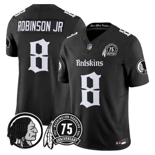 Men's Washington Redskins 'Gothic Capital Edition' Vapor Limited Jersey #8 Robinson JR.