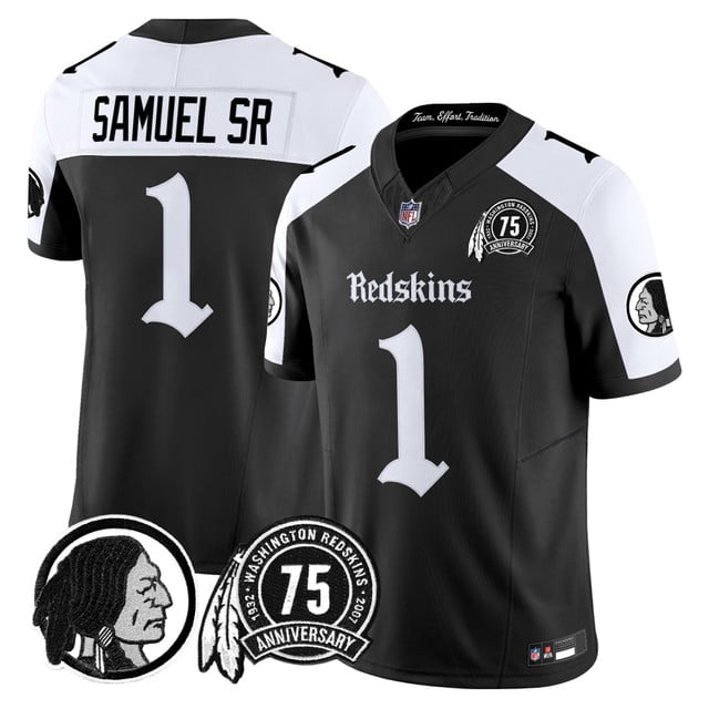 Men's Washington Redskins 'Gothic Capital Edition' Vapor Limited Jersey alternate #1 Deebo Samuel Sr