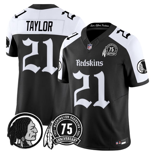 Men's Washington Redskins 'Gothic Capital Edition' Vapor Limited Jersey alternate #21 Sean Taylor