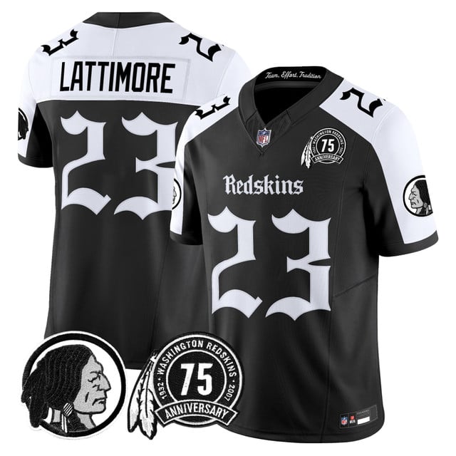Men's Washington Redskins 'Gothic Capital Edition' Vapor Limited Jersey alternate #23 Marshon Lattimore