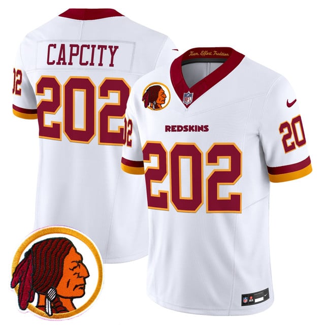 Men's Washington Redskins Throwback Vapor Limited Jersey V2 #202 CAPCITY