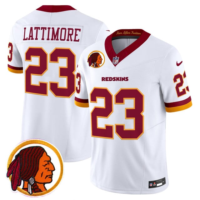 Men's Washington Redskins Throwback Vapor Limited Jersey V2 #23 Marshon Lattimore