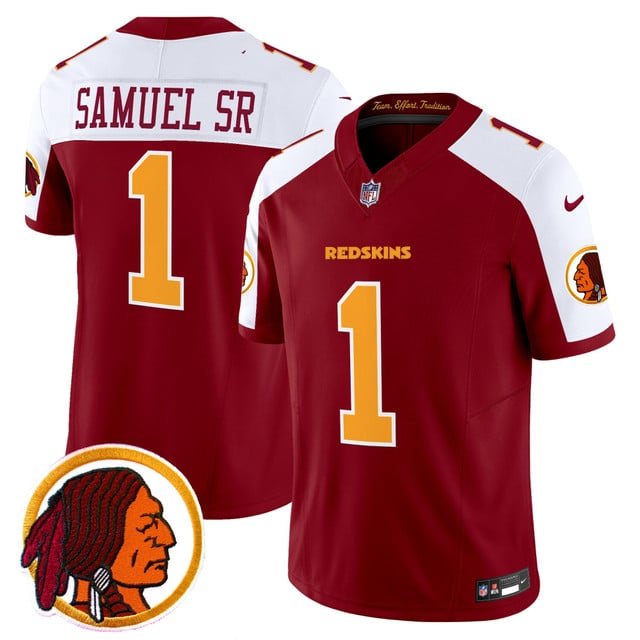 Men's Washington Redskins Throwback Vapor Limited Jersey V2 alt #1 Deebo Samurl Sr.