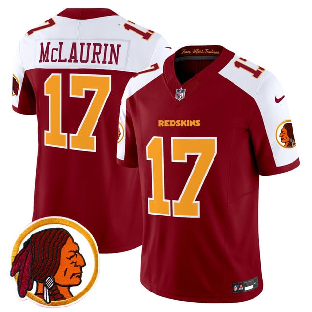 Men's Washington Redskins Throwback Vapor Limited Jersey V2 alt #17 Terry Mclaurin
