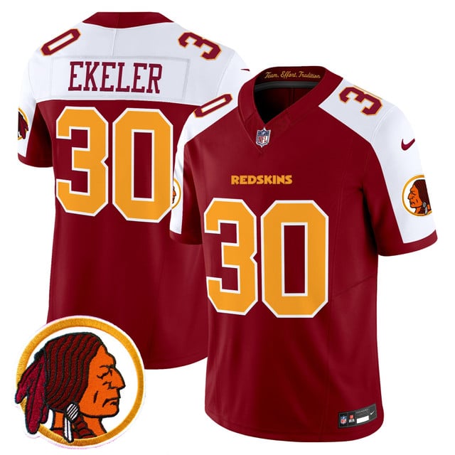 Men's Washington Redskins Throwback Vapor Limited Jersey V2 alt #30 Austin Ekeler