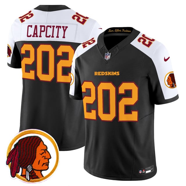 Men's Washington Redskins Throwback Vapor Limited Jersey V2 black #202 CAPCITY