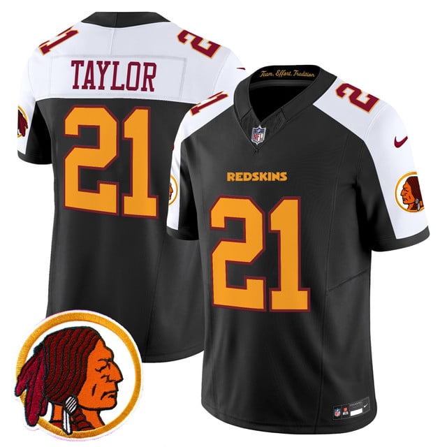 Men's Washington Redskins Throwback Vapor Limited Jersey V2 black #21 Sean Taylor