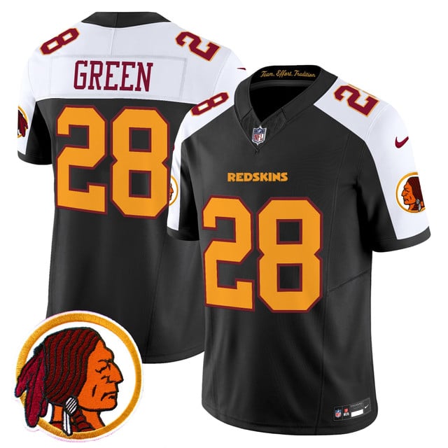 Men's Washington Redskins Throwback Vapor Limited Jersey V2 black #28 Darrell Green