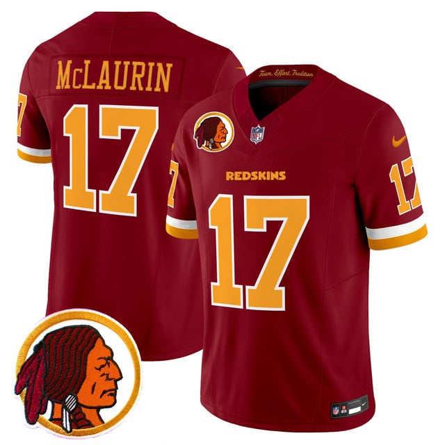 Men's Washington Redskins Throwback Vapor Limited Jersey V2 red #17 Terry Mclaurin