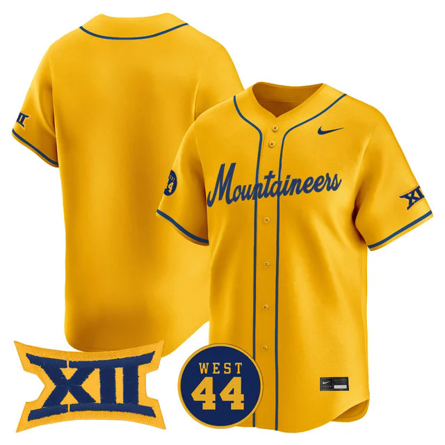 Men's West Virginia Mountaineers 2025 Vapor Premier Limited Jersey yellow blank.webp