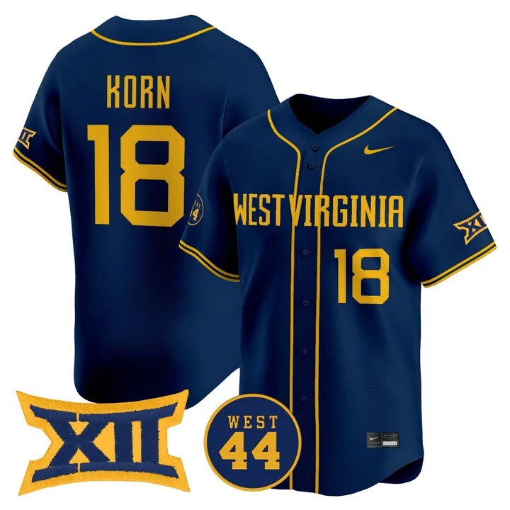 Men's West Virginia Mountaineers 2026 Vapor Premier Limited Jersey NAVY #18 IAN KORN