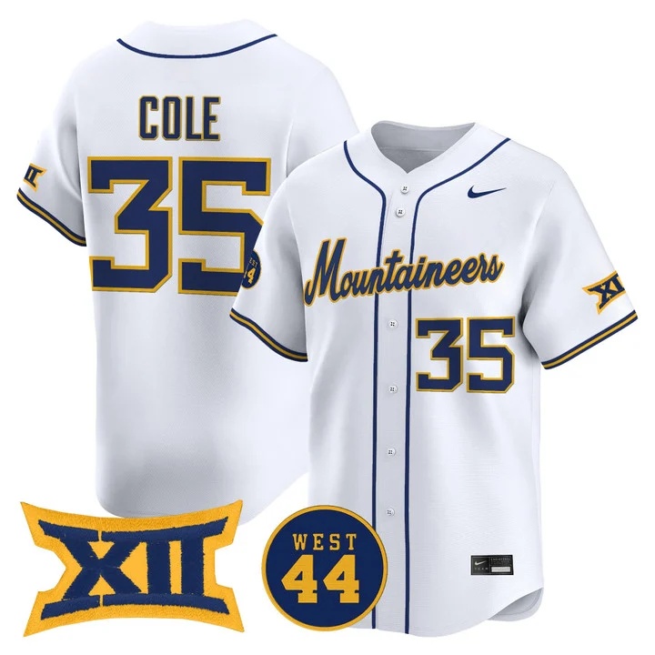 Men's West Virginia Mountaineers 2026 Vapor Premier Limited Jersey WHITE #35 CHANSEN COLE