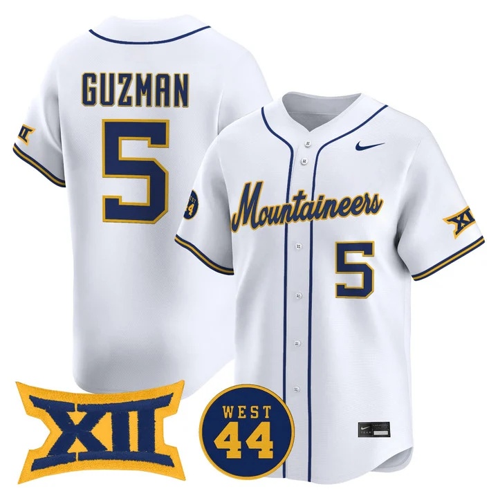 Men's West Virginia Mountaineers 2026 Vapor Premier Limited Jersey WHITE #5 ARMANI GUZMAN