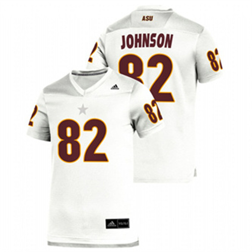 Men's White Arizona State Sun Devils Andre Johnson Replica College Football Jersey
