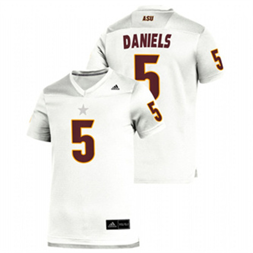 Men's White Arizona State Sun Devils Jayden Daniels Replica College Football Jersey