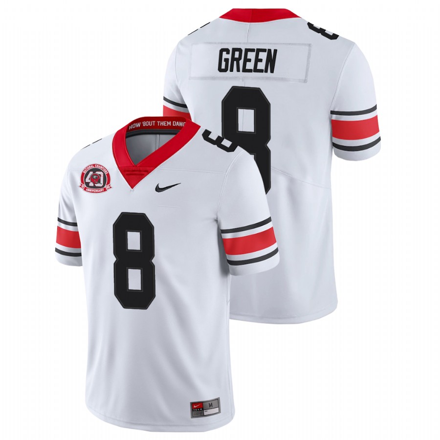 Men's White Georgia Bulldogs A.J. Green College Football 40th Anniversary Alternate Jersey