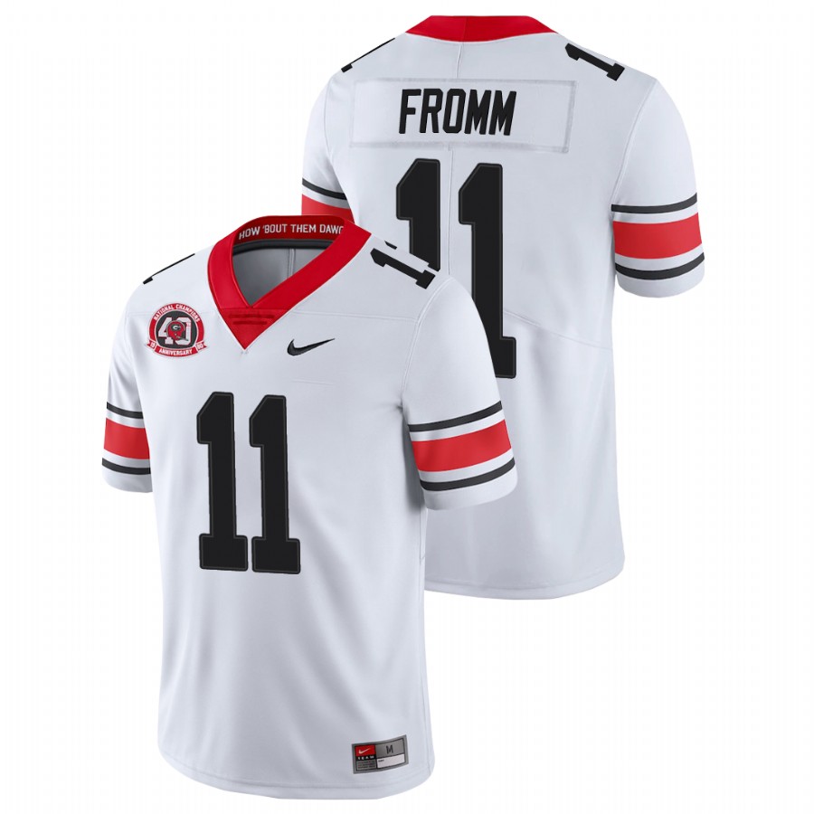 Men's White Georgia Bulldogs Jake Fromm College Football 40th Anniversary Alternate Jersey
