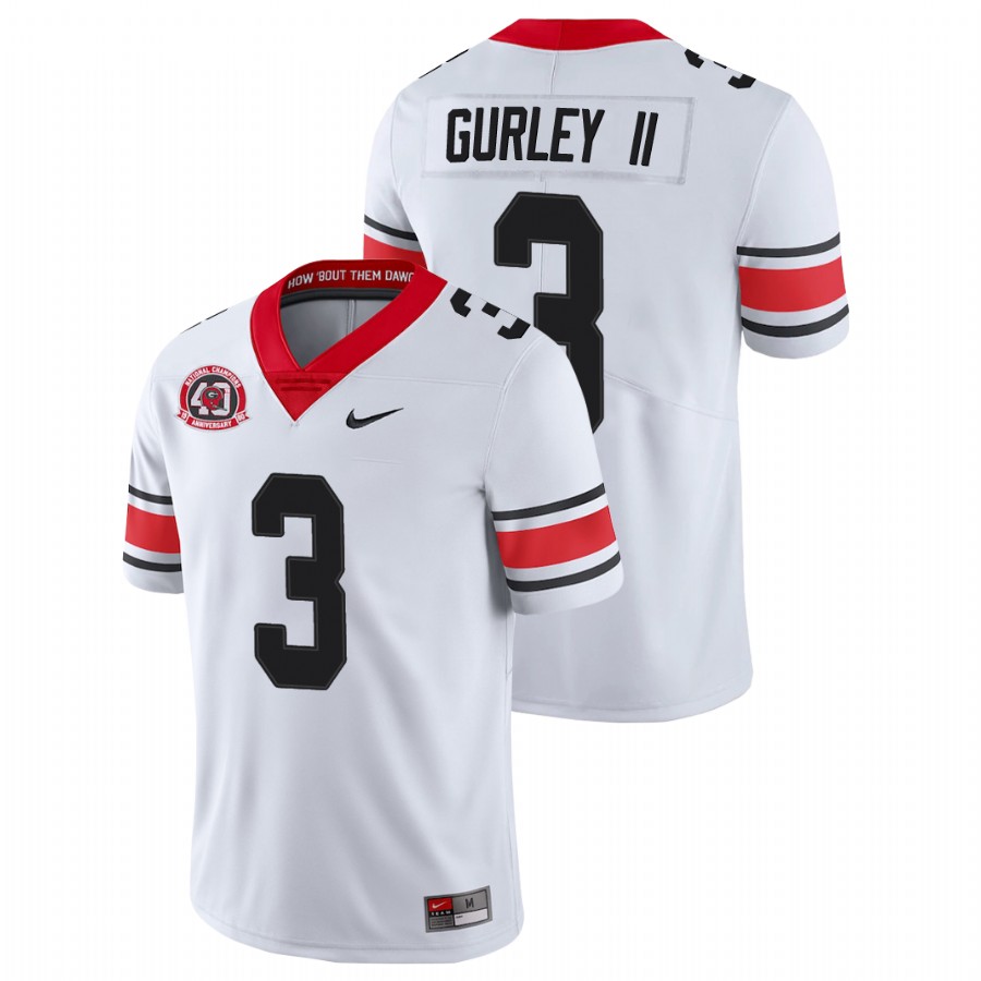 Men's White Georgia Bulldogs Todd Gurley II College Football 40th Anniversary Alternate Jersey