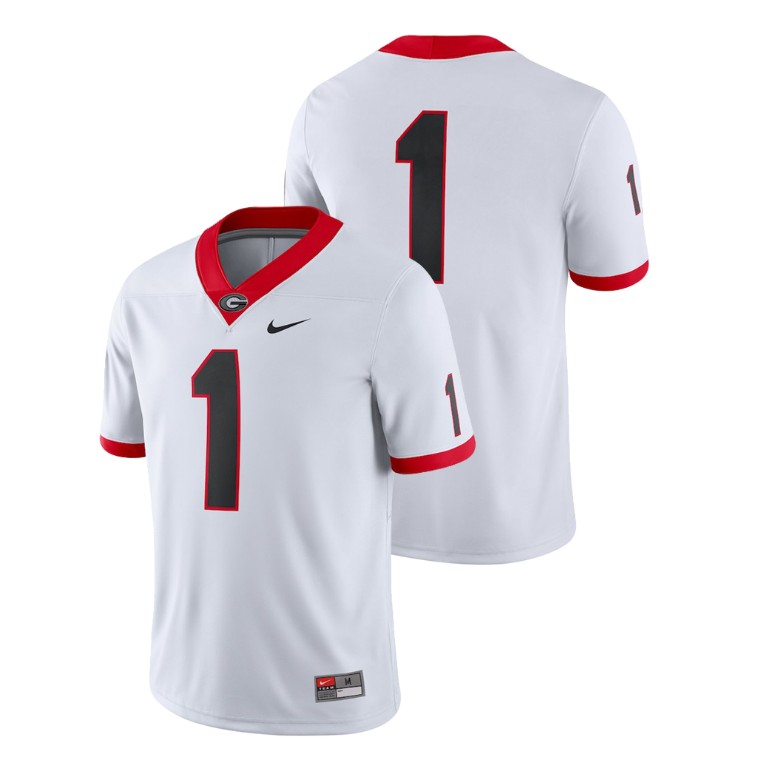 Men's White Nike College Football Georgia Bulldogs 2018 Game Jersey
