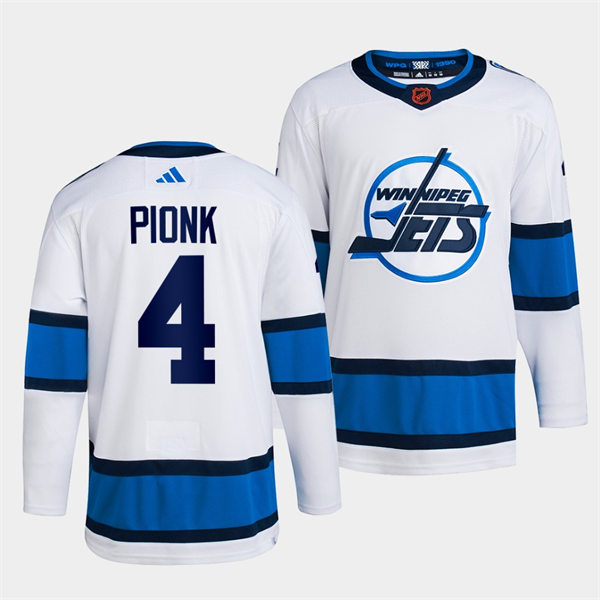 Men's Winnipeg Jets #4 Neal Pionk White 2022-23 Reverse Retro Jersey 
