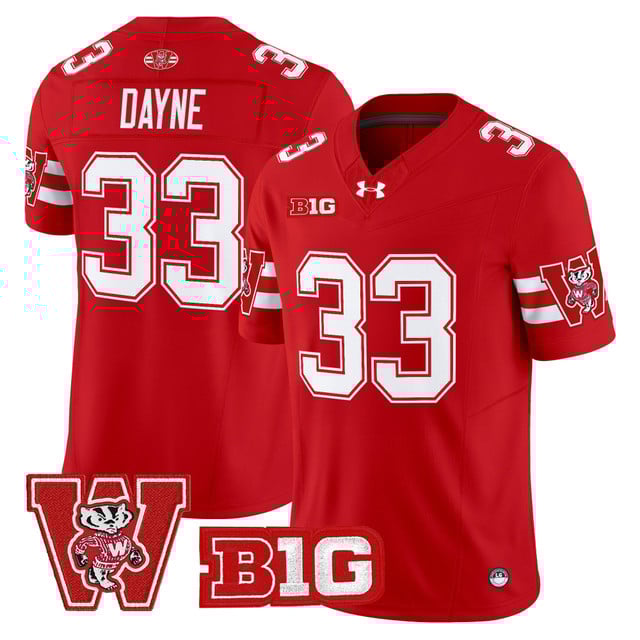 Men's Wisconsin Badgers Throwback Vapor Limited Jersey #33 Ron Dayne