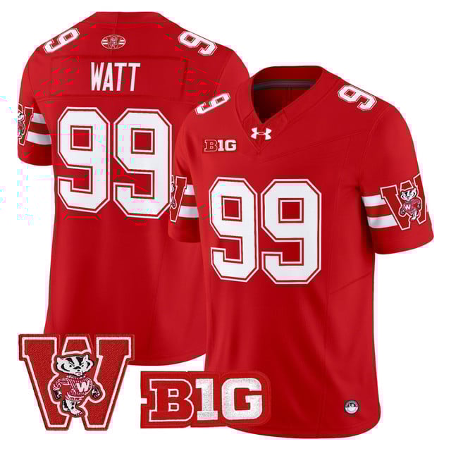 Men's Wisconsin Badgers Throwback Vapor Limited Jersey #99 J.J. Watt