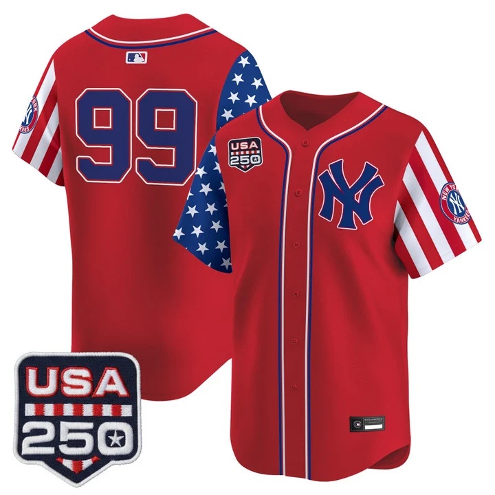 Men's Yankees America250 Edition Vapor Premier Limited Jersey V2 RED #99