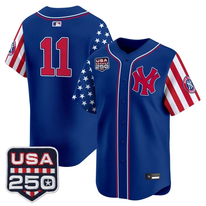 Men's Yankees America250 Edition Vapor Premier Limited Jersey V2 ROYAL #11