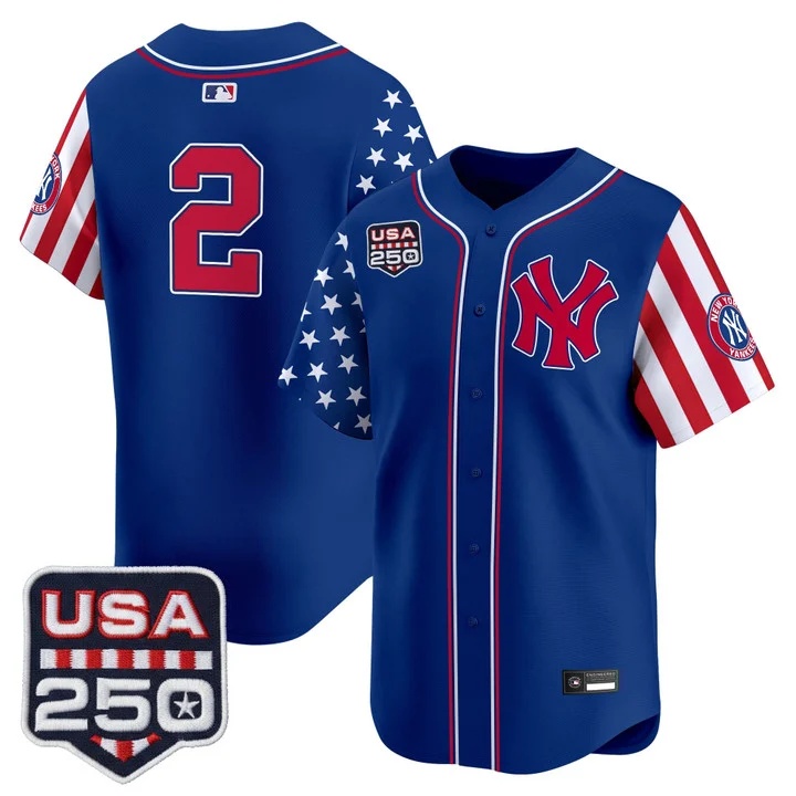 Men's Yankees America250 Edition Vapor Premier Limited Jersey V2 ROYAL #2