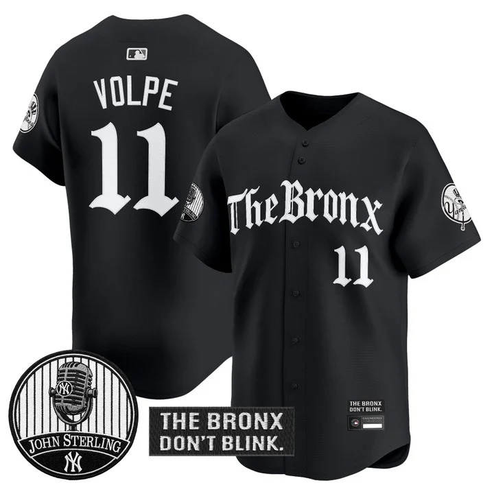Men's Yankees The Bronx Gothic Vapor Premier Limited Jersey #11 ANTHONY VOLPE