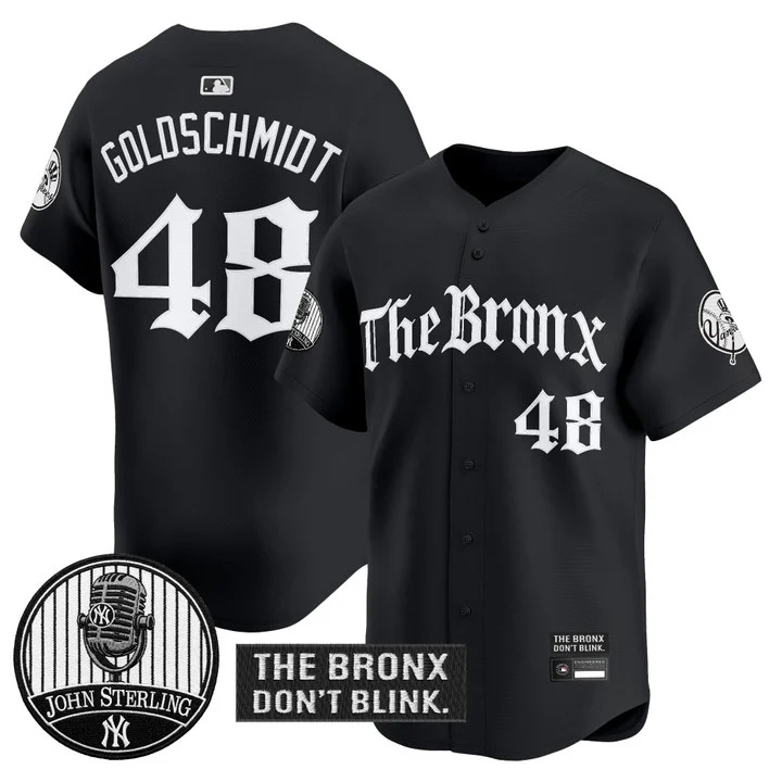 Men's Yankees The Bronx Gothic Vapor Premier Limited Jersey #48 PAUL GOLDSCHMIDT