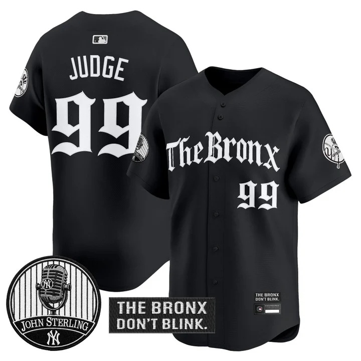 Men's Yankees The Bronx Gothic Vapor Premier Limited Jersey #99 AARON JUDGE