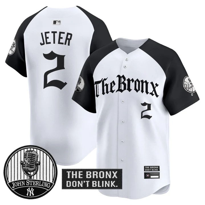 Men's Yankees The Bronx Gothic Vapor Premier Limited Jersey ALTERNATE #2 DEREK JETER