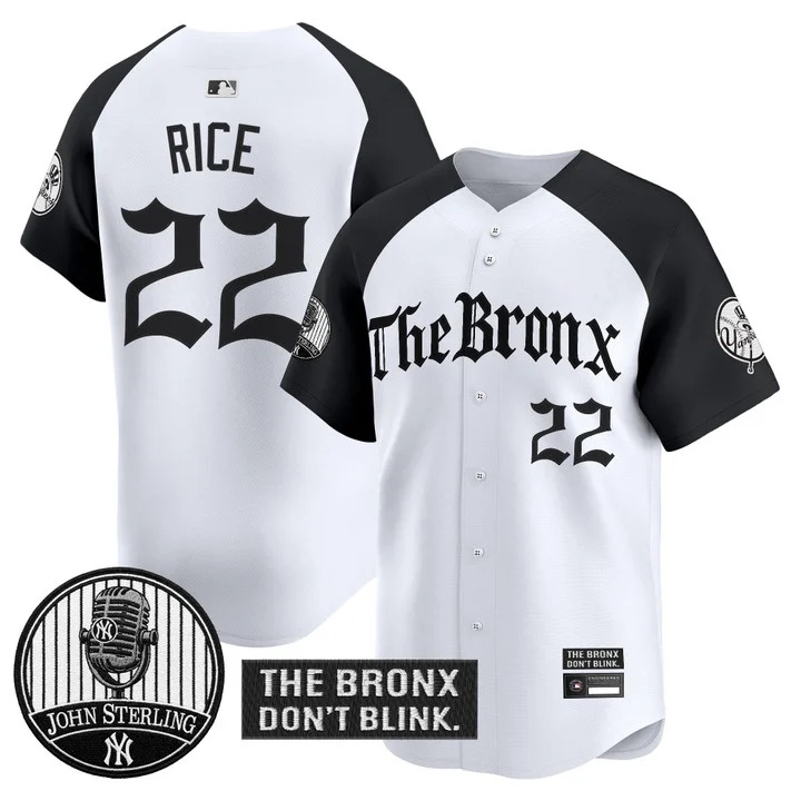 Men's Yankees The Bronx Gothic Vapor Premier Limited Jersey ALTERNATE #22 BEN RICE