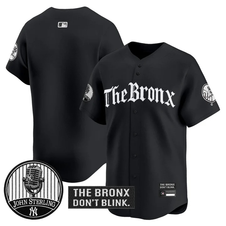 Men's Yankees The Bronx Gothic Vapor Premier Limited Jersey BLANK
