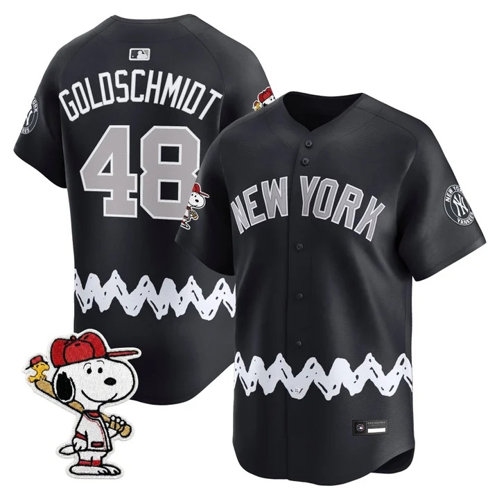 Men's Yankees x Peanuts Vapor Premier Limited Jersey - Stitched ALTERNATE#48 PAUL GOLDSCHMIDT