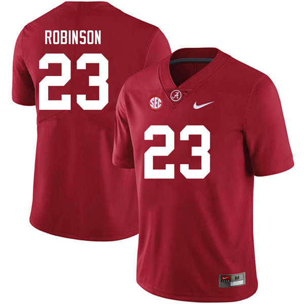 Men's Youth Alabama Crimson Tide #23 Jahquez Robinson Crimson College Football Game Jerseys