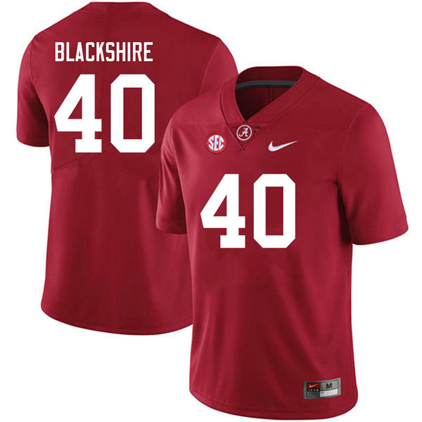 Men's Youth Alabama Crimson Tide #40 Kendrick Blackshire Crimson College Football Game Jerseys