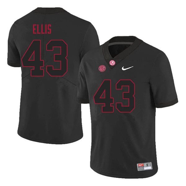 Men's Youth Alabama Crimson Tide #43 Robert Ellis Blackout College Football Jerseys