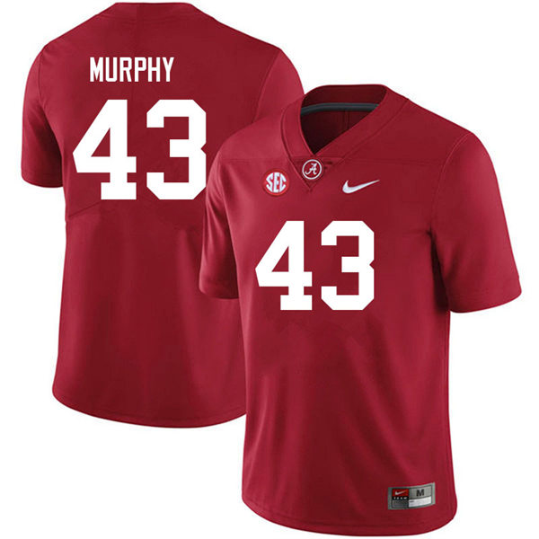 Men's Youth Alabama Crimson Tide #43 Shawn Murphy Crimson College Football Game Jerseys