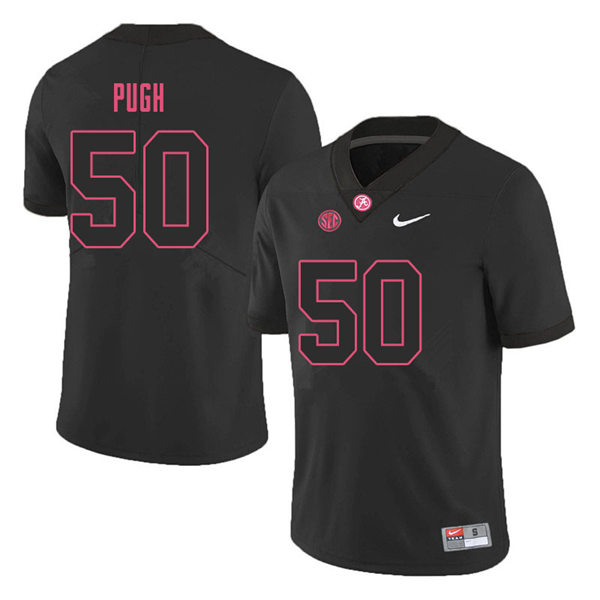 Men's Youth Alabama Crimson Tide #50 Gabe Pugh Blackout College Football Jerseys