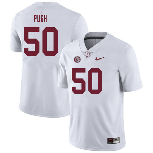 Men's Youth Alabama Crimson Tide #50 Gabe Pugh White College Football Game Jerseys
