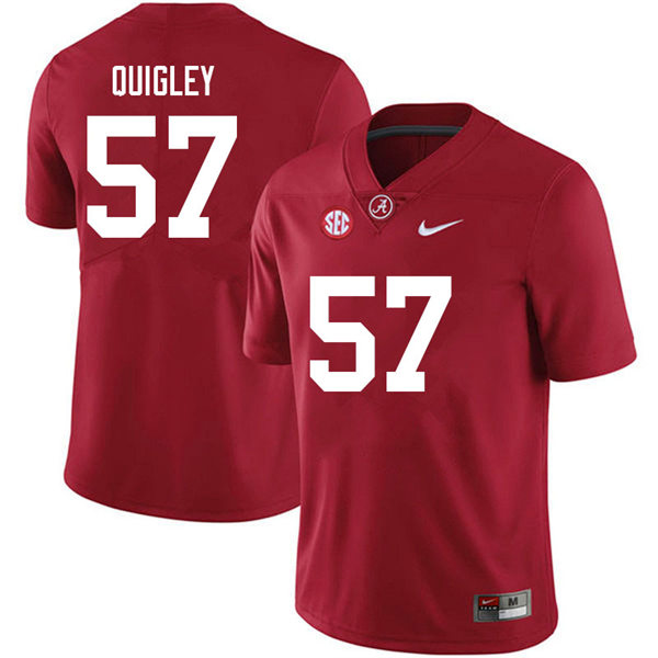 Men's Youth Alabama Crimson Tide #57 Chase Quigley Crimson College Football Game Jerseys