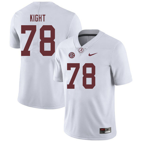 Men's Youth Alabama Crimson Tide #78 Amari Kight White College Football Game Jerseys
