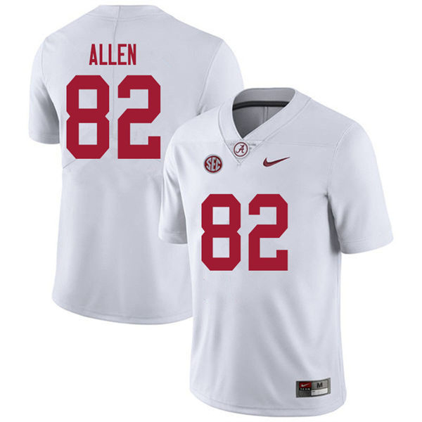 Men's Youth Alabama Crimson Tide #82 Chase Allen White College Football Game Jerseys