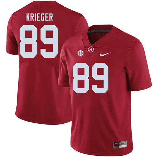 Men's Youth Alabama Crimson Tide #89 Grant Krieger Crimson College Football Game Jerseys