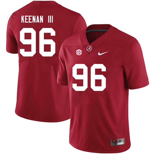 Men's Youth Alabama Crimson Tide #96 Tim Keenan III Crimson College Football Game Jersey