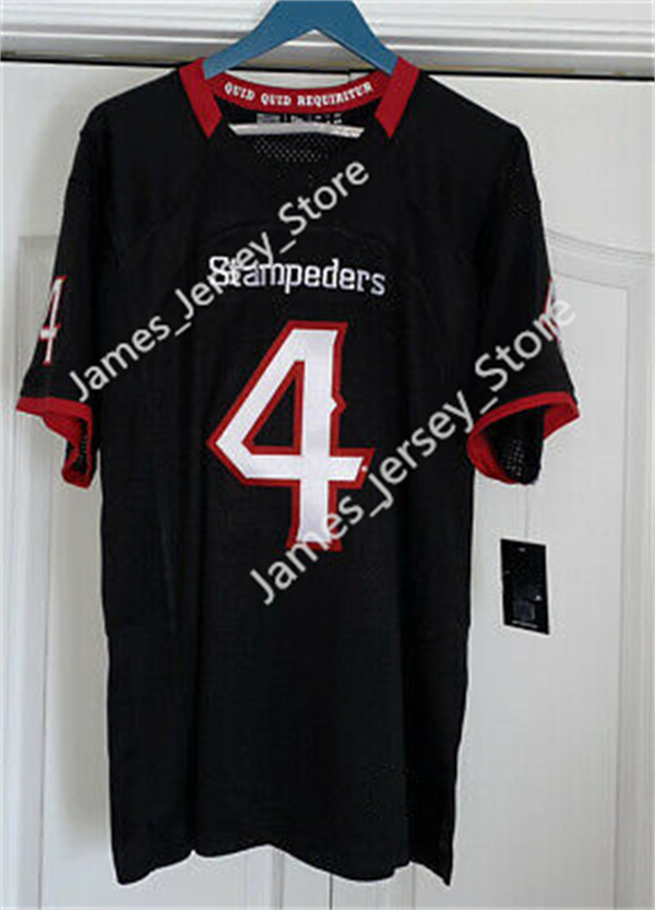 Men's Youth CFL Calgary Stampeders Custom Black Third Football Jersey