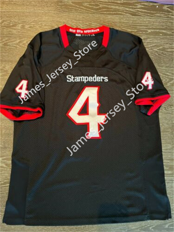 Men's Youth CFL Calgary Stampeders Custom Black Third Football Jerseys