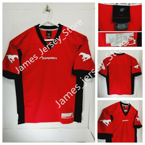 Men's Youth CFL Calgary Stampeders Custom Home Red Football Jersey
